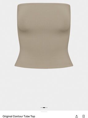 Aritzia Contour Tube Crop Top - Taupe Beige